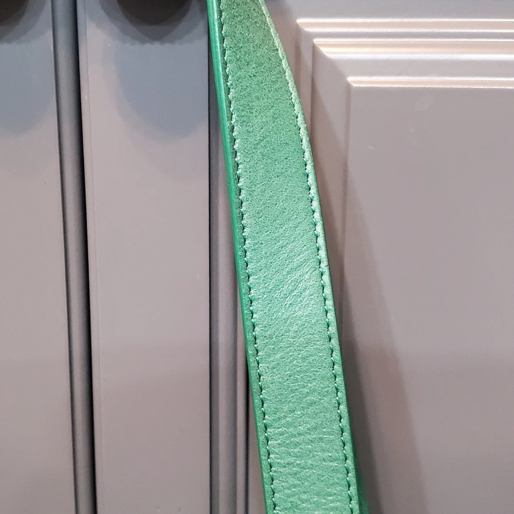 HOBO THE ORIGINAL TOTE BAG Two Tone Color Of Cow Leather ⚜️💚💙⚜️ - Picture 11 of 13